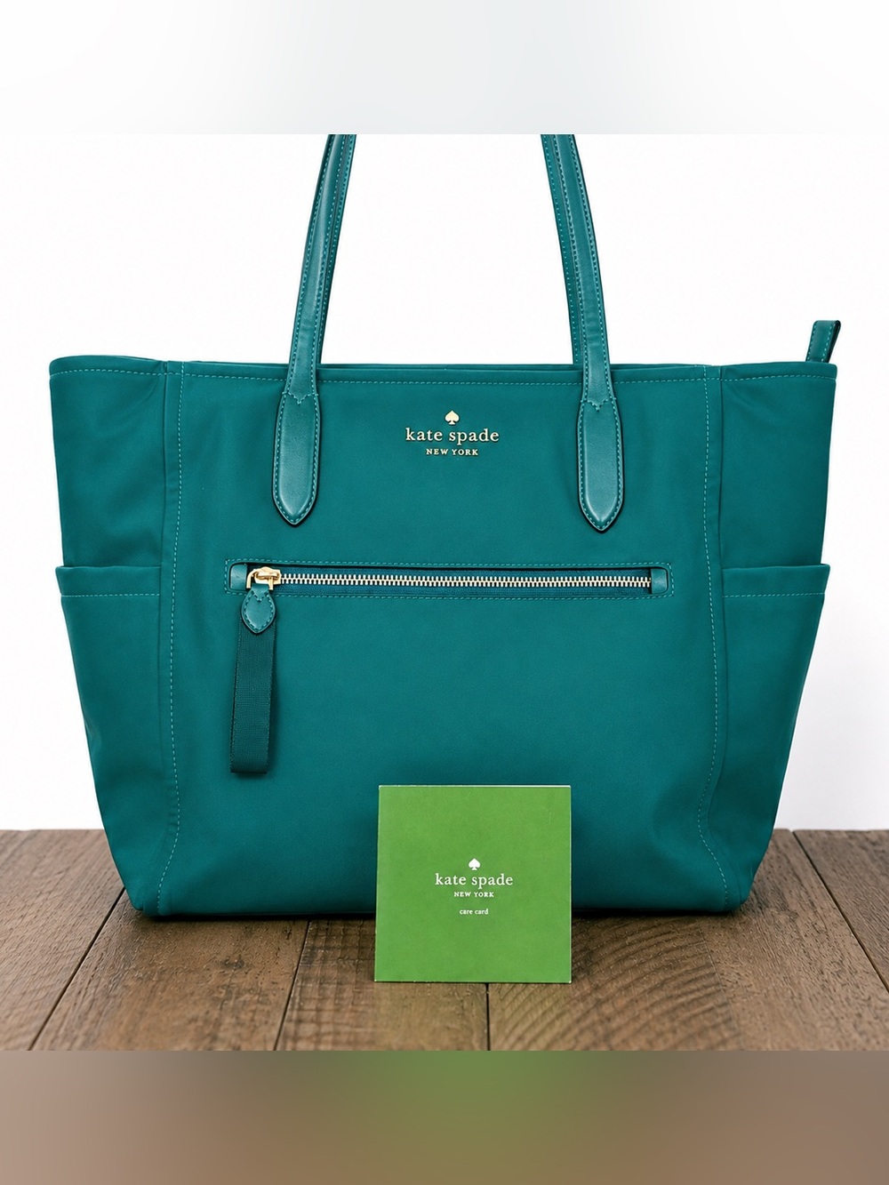Kate Spade Medium Chelsea Ksnyl Tote Bag Deep Jade $349 MSRP